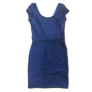 Blue low-back Charlotte Russe dress with bow  (S)